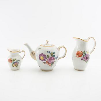 Service "Saxisk Blomst" 12 pcs Royal Copenhagen Denmark porcelain mid-20th century.