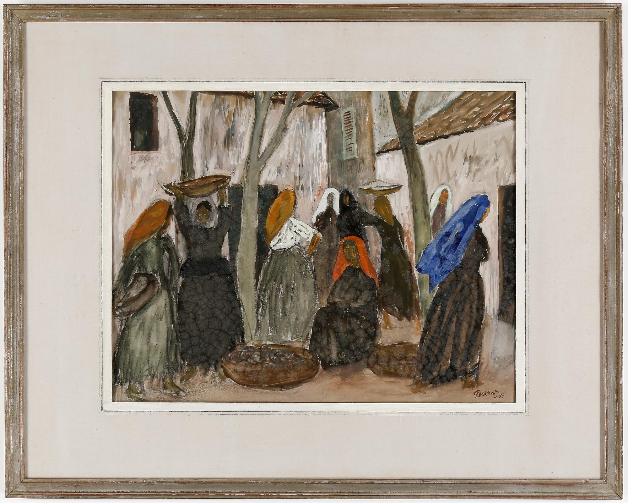 BO BESKOW, gouache, signerad och daterad -34.