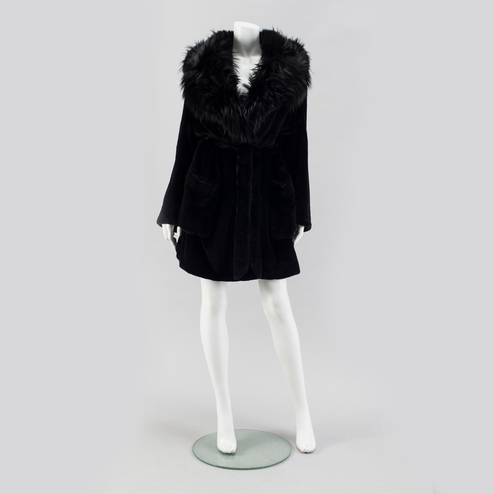 GIANFRANCO FERRE, fur coat.