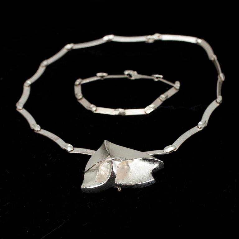 SMYCKEN, 3 st, 925 silver "Labyrinth", Björn Weckström, Lapponia 1990-93. Vikt ca 52 g.