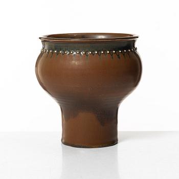 Stig Lindberg, a stoneware vase, Gustavsberg Studio 1960.