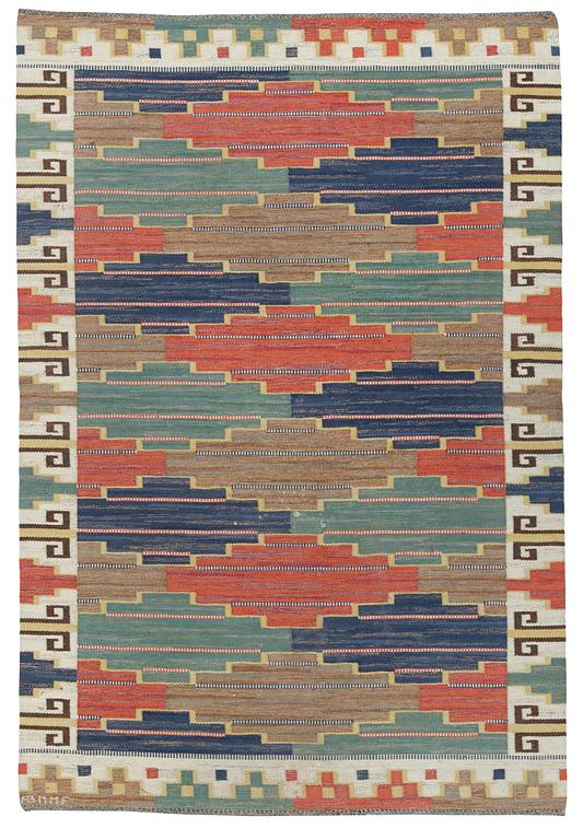 Märta Måås-Fjetterström, A CARPET. "Blå heden". Flat weave. 265 x 180 cm. Signed AB MMF.