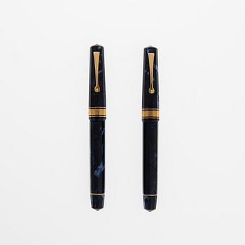 RESERVOARPENNA SAMT KULSPETSPENNA, "Blue Royale Set", Omas, Italien.