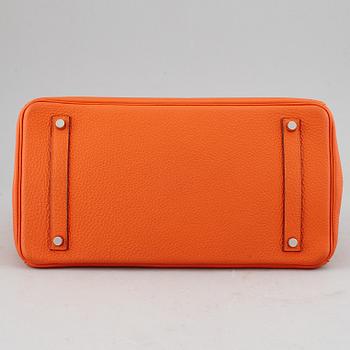 HERMÈS, Orange feu togo leather 'Birkin 35', 2015.