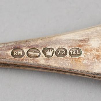 BESTICK, 18 delar, silver, Finland, 1800/1900-tal. Vikt ca 502 gram.
