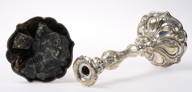 LJUSSTAKAR, ett par, nysliver, WMF.