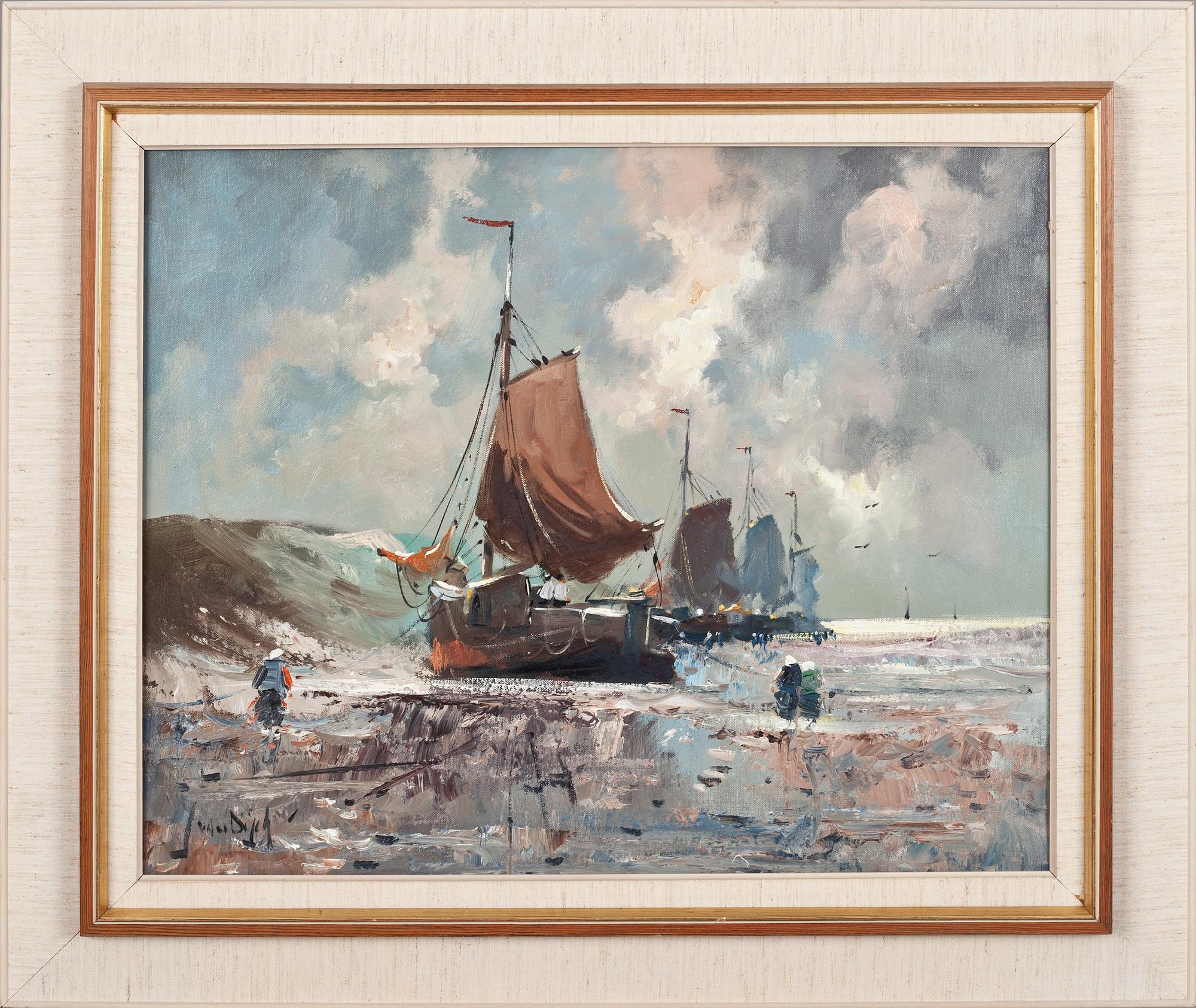 JOS VAN DIJK, olja på duk, signerad.