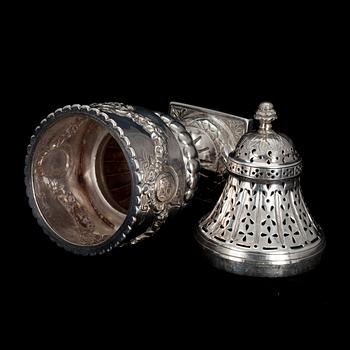 SOCKERRUSKA, silver, Mellaneuropa, 1700/1800-tal. Vikt ca 263 g.