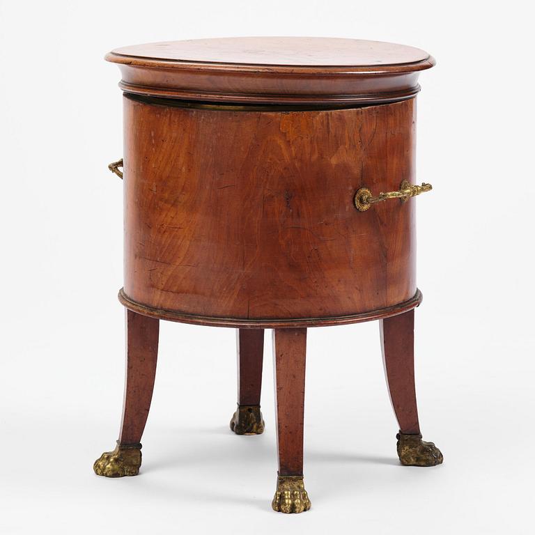 A George III mahogany wine cooler, later part 18th century.