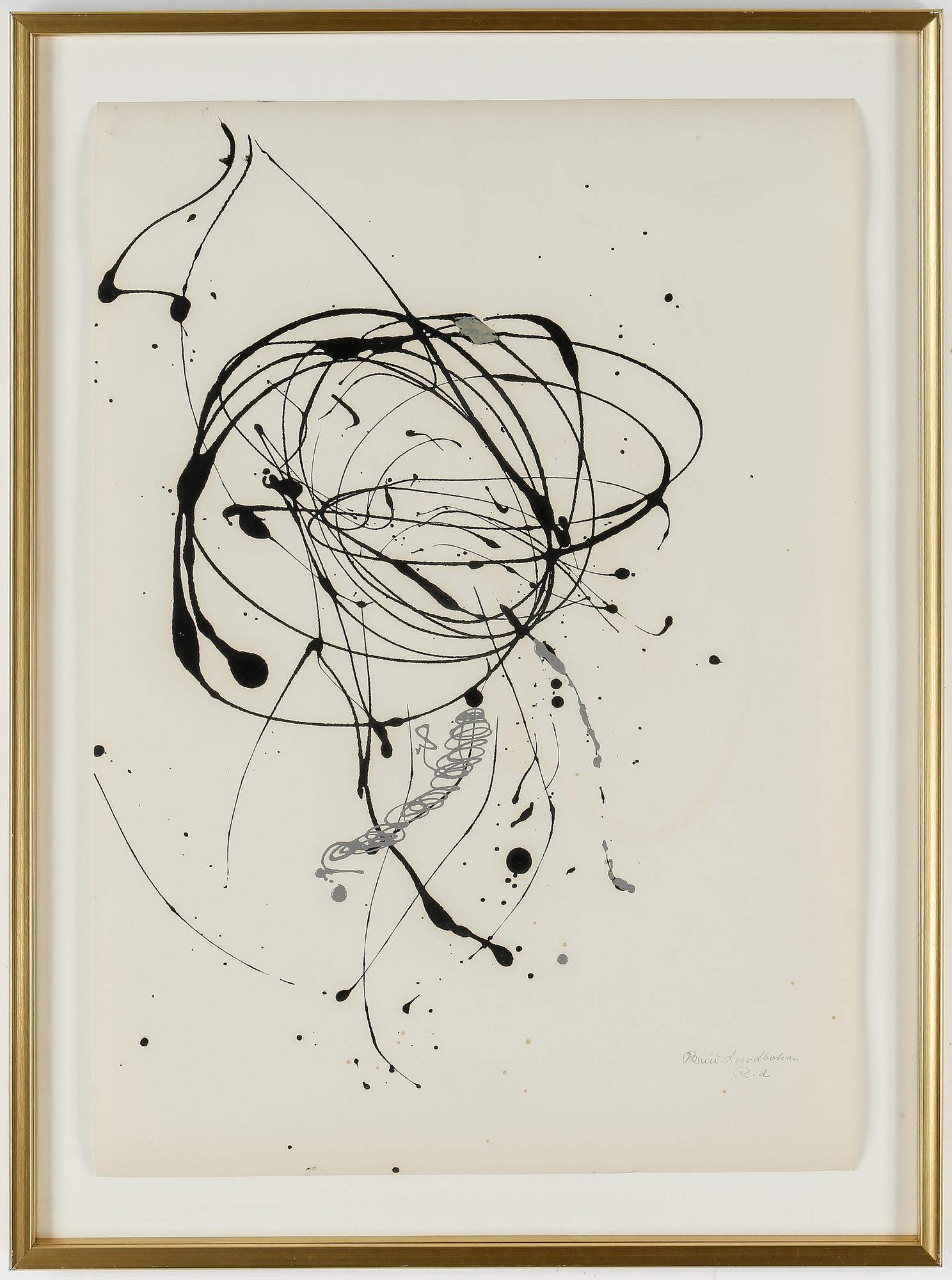 BRITT LUNDBOHM-REUTERSVÄRD, blandteknik på papper, signerad med blyerts.