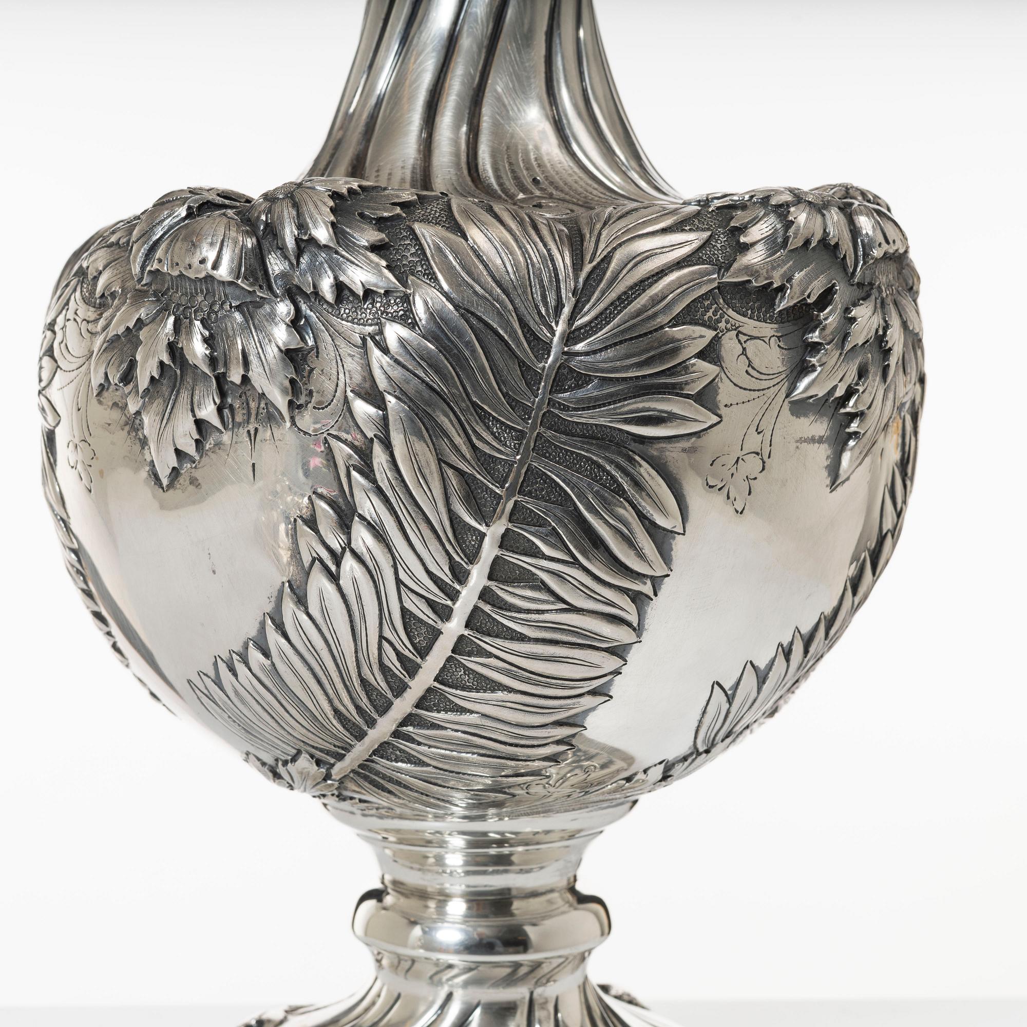Presentation vase, silver, 20th century.