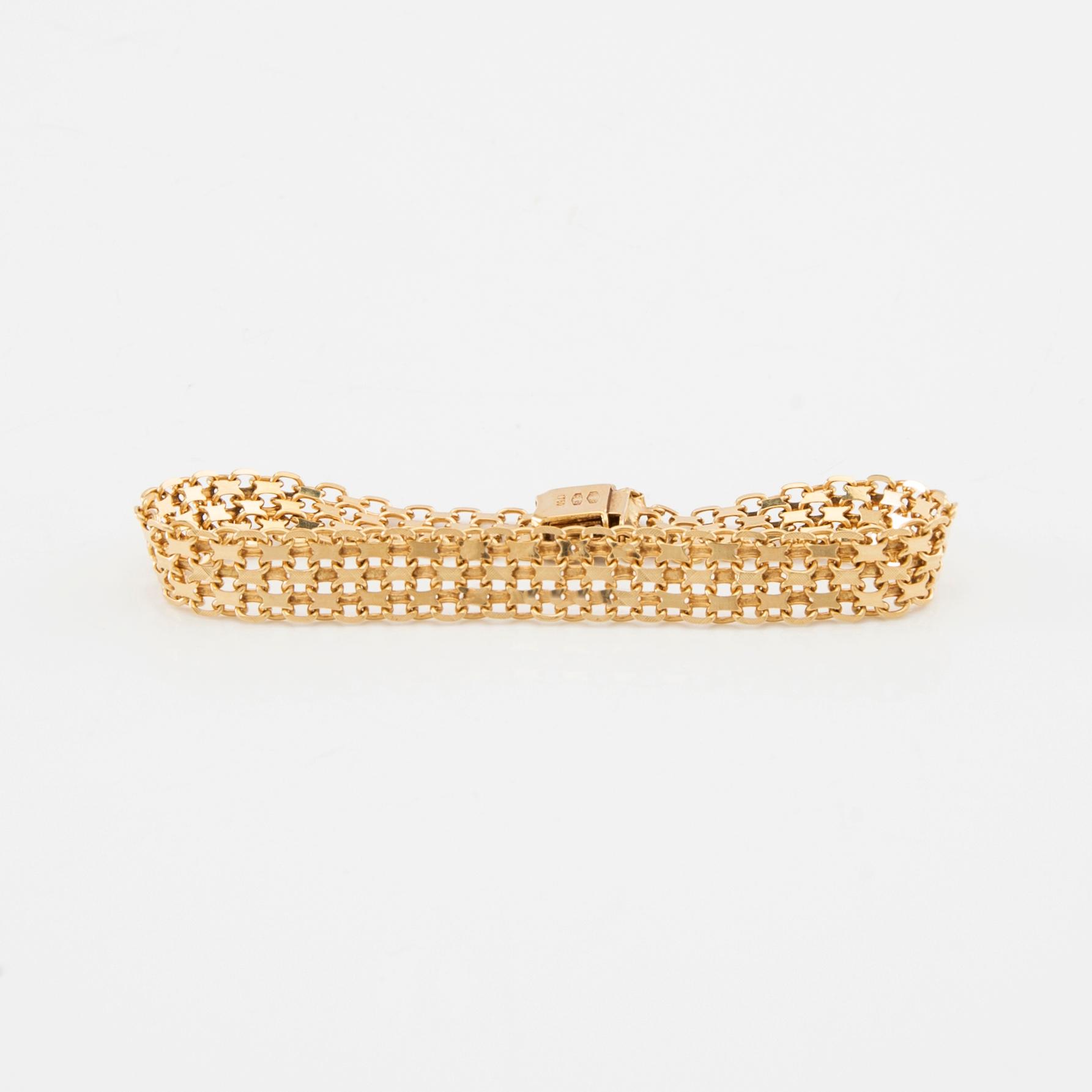 Bracelet X-link 18K gold, Braconi Gustavo Arezzo Italy.
