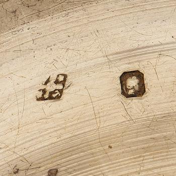Nattvardskalk med paten, silver, Paris 1798-1809 och Frankrike 1800-tal. I schatull.