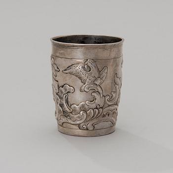 A RUSSIAN SILVER BEAKER, Moscow 1779.