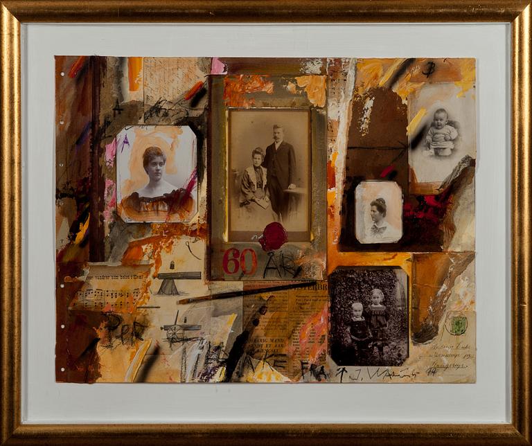 JÖRGEN WARING, collage, signerad och daterad -99.