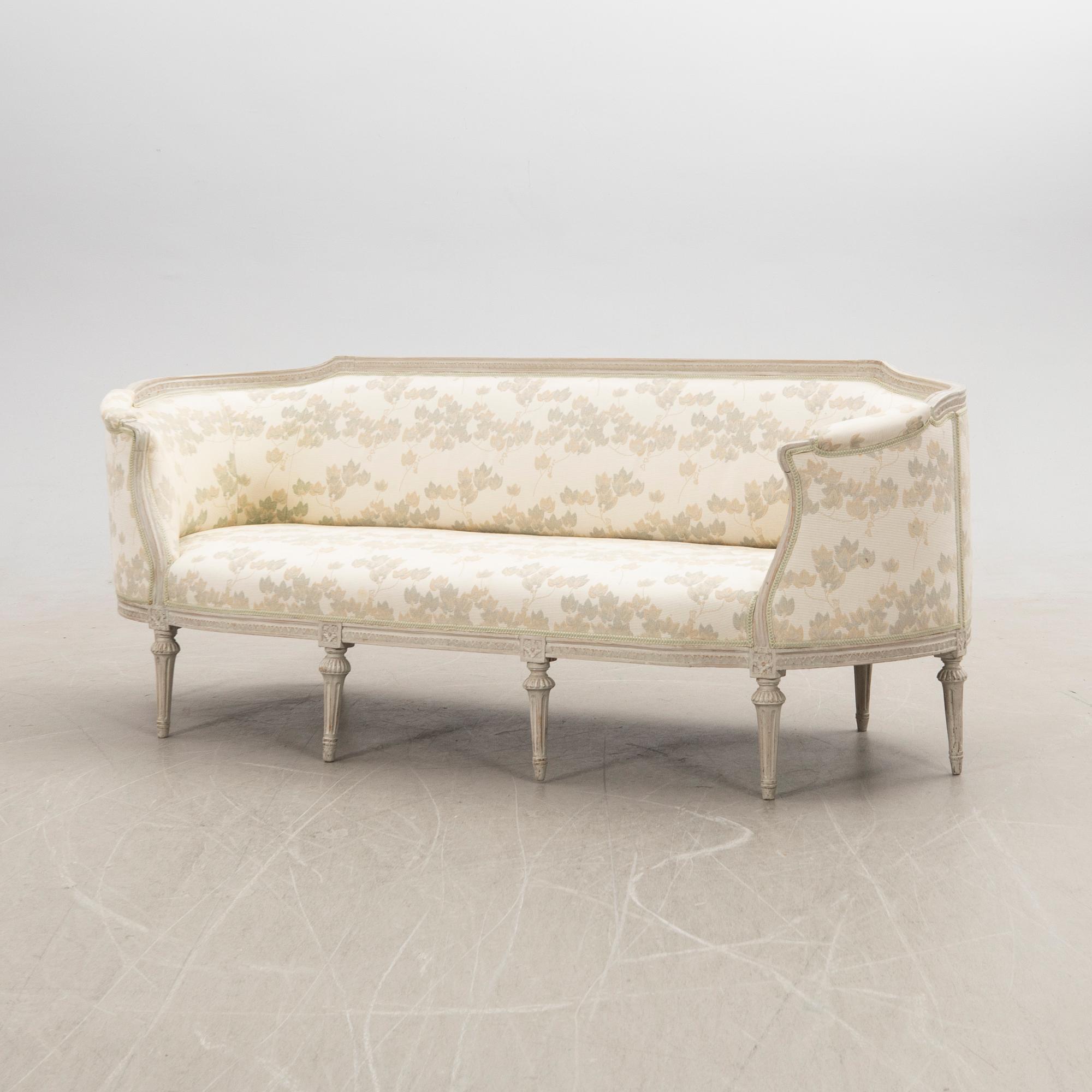 Bathtub sofa, late Gustavian style, early 20th century.
