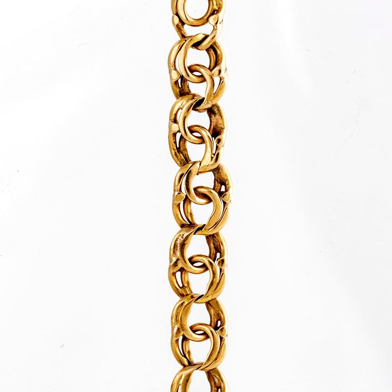 Armband 18K guld Bismarck-länk Stockholm 1952.