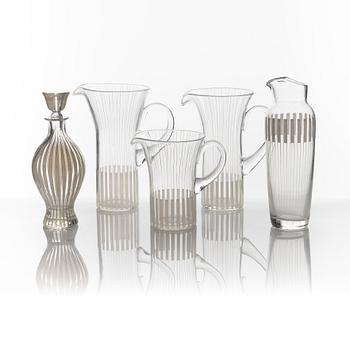 Bengt Orup, servisdelar, 5 st, "Strikt", Johansfors, 1950-tal.