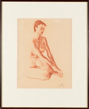 Erik Enroth, red chalk on paper, signed and dated -52.