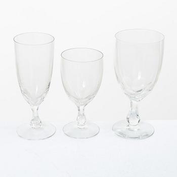 Glass service, 22 pieces, mid-20th century.
