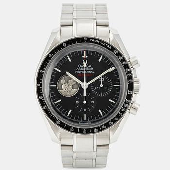 62. Omega, Speedmaster, Moonwatch, Professional, "Apollo 11 40th Anniversary", "Limited Edition", chronograph, ca 2010.