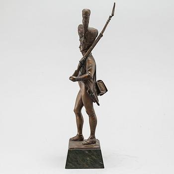 after, patinated bronze, signed.