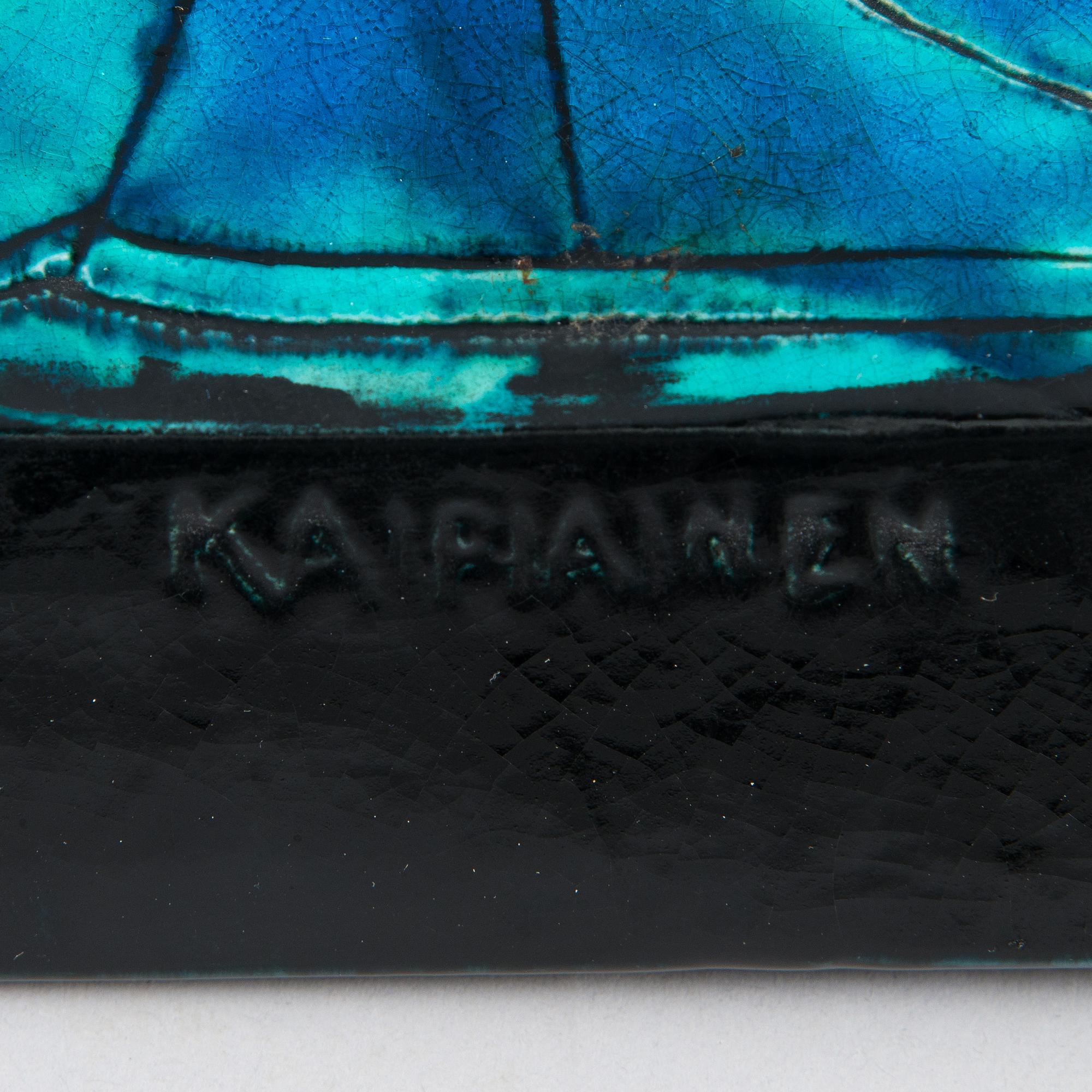 Birger Kaipiainen, väggrelief, stengods signerad Kaipiainen.