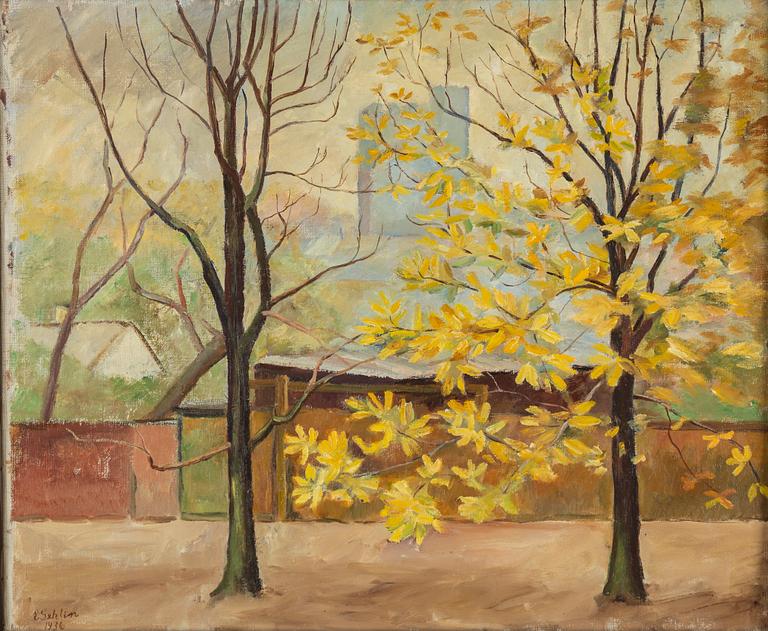 ESTER GEHLIN, oil on canvas, signed and dated 1936.