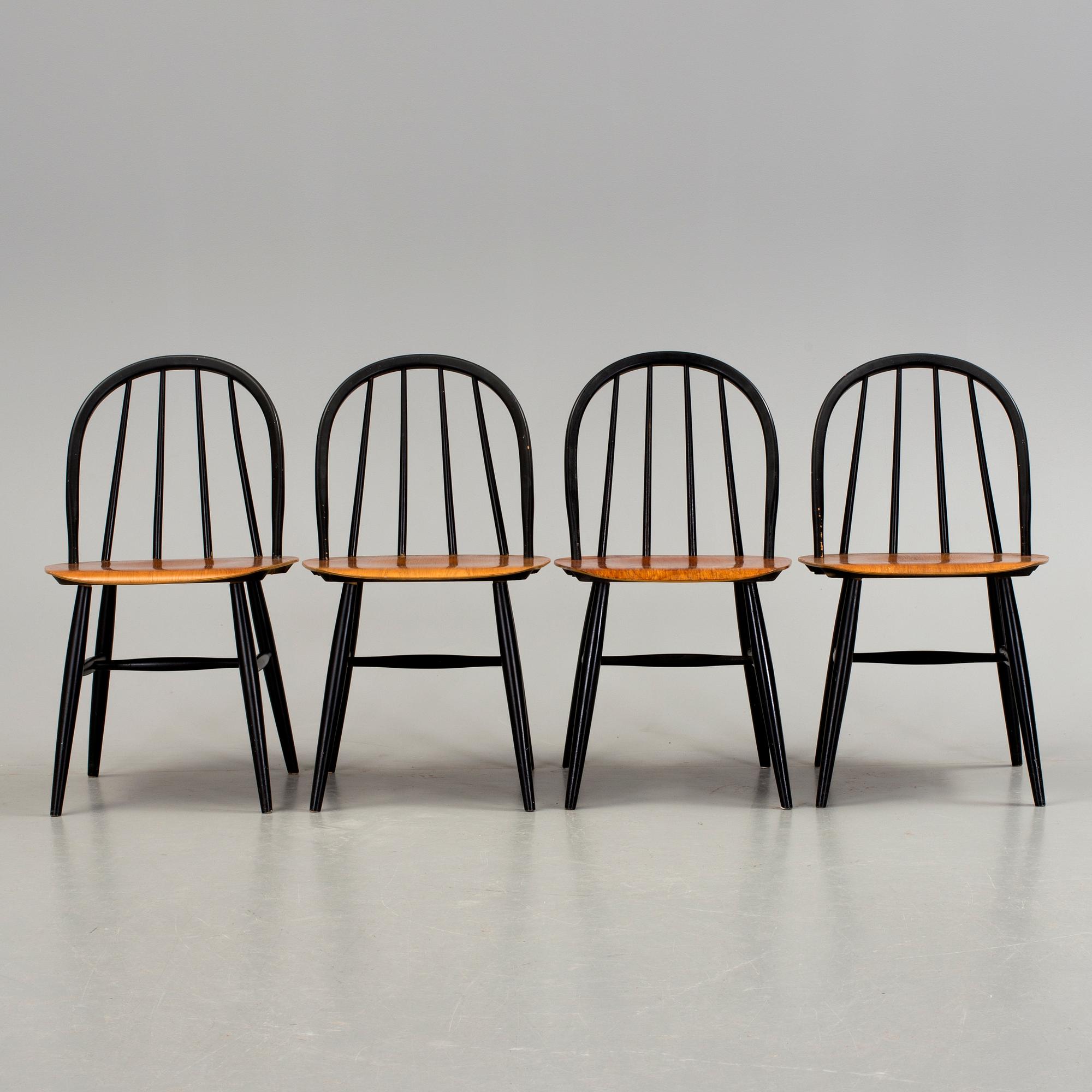 STOLAR, 4 st, "Fanett", Ilmari Tapiovaara, Edsbyverken, 1950-tal.