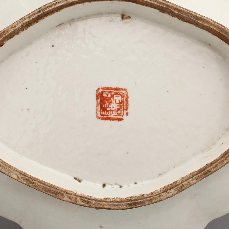 FAT, 2 st, porslin, Kina 1800/1900-tal.