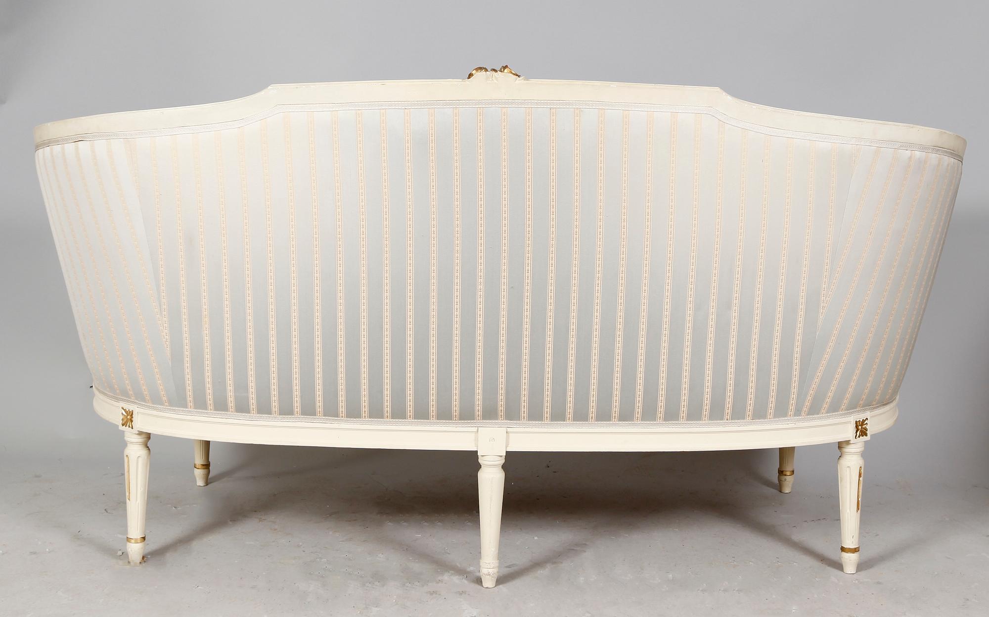 SALONGSGRUPP, 8 delar, gustaviansk stil, 1900-talets första hälft.