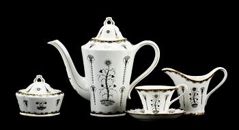 KAFFESERVIS, 16 delar, porslin, Rörstrand, 1900-talets första hälft.