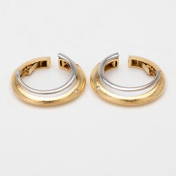 Ole Lynggaard, 18K gold and diamond hoop earrings.