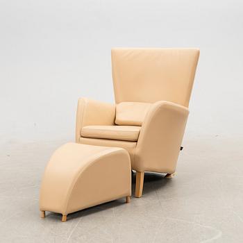 Armchair with footstool, Jess Design, 2000s.