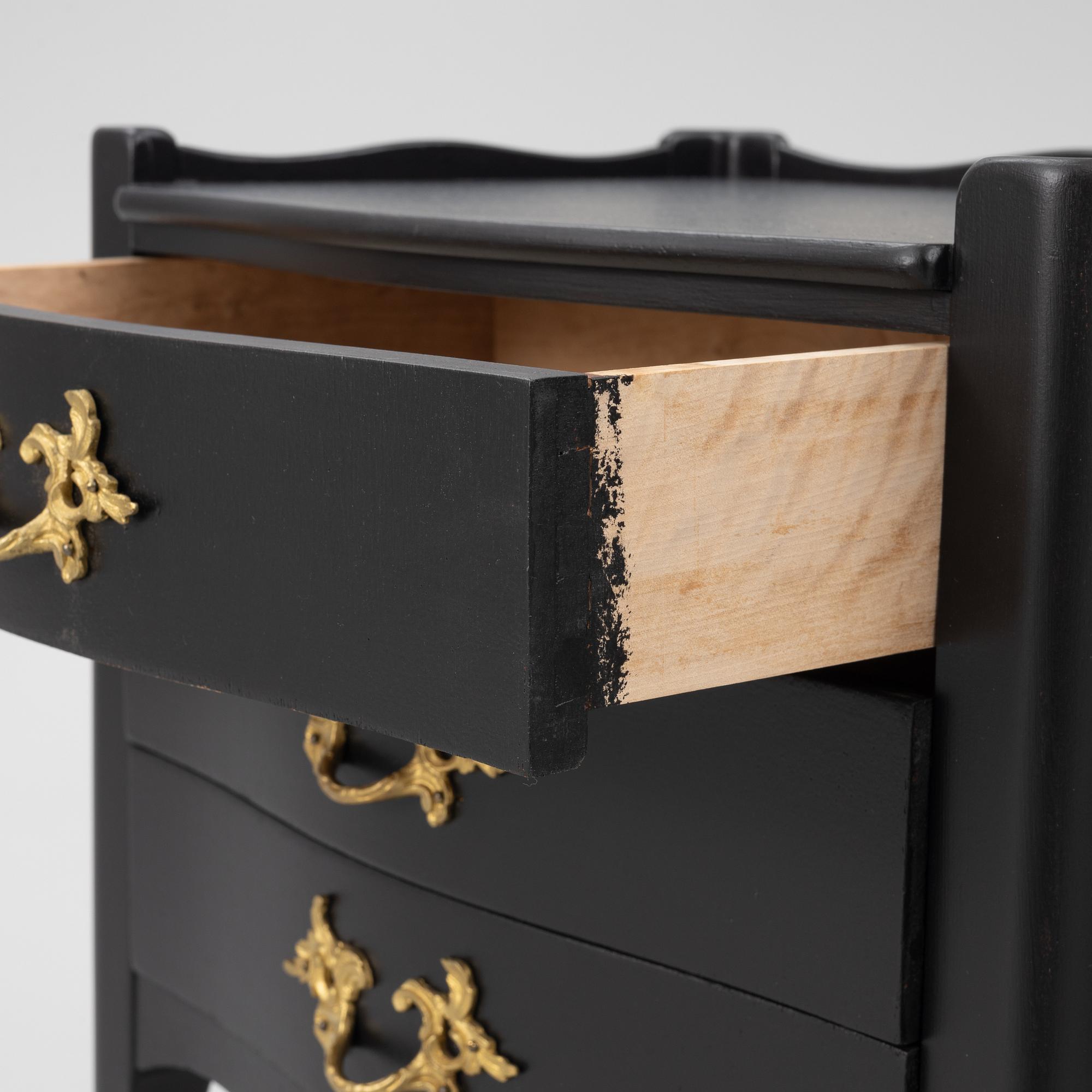 A pair of Bedside tables, Rococo style, 20th century.