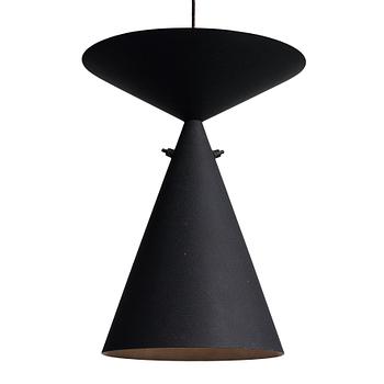 294. Bertil Brisborg, a black lacquered ceiling light, Nordiska Kompaniet, Stockholm 1950's.