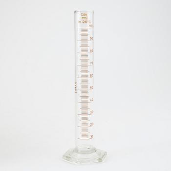 MÄTGLAS, 6 st, Bohemia glas, Czechoslovakia, 40/50 - talet.