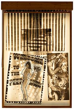 Robert Rauschenberg, "Sling-Shots lit #8, Black State".