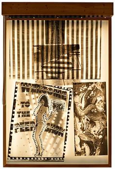 Robert Rauschenberg, "Sling-Shots lit #8, Black State".