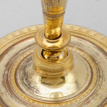 LJUSSTAKE, förgylld brons, 1700-talets andra hälft.