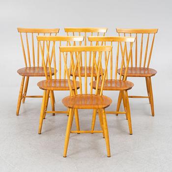 A set of six chairs, 1960's.