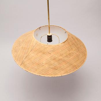 TAKLAMPA, design Lisa Johansson-Pape, Orno, 1900-talets mitt. Totalhöjd 70,5 cm.