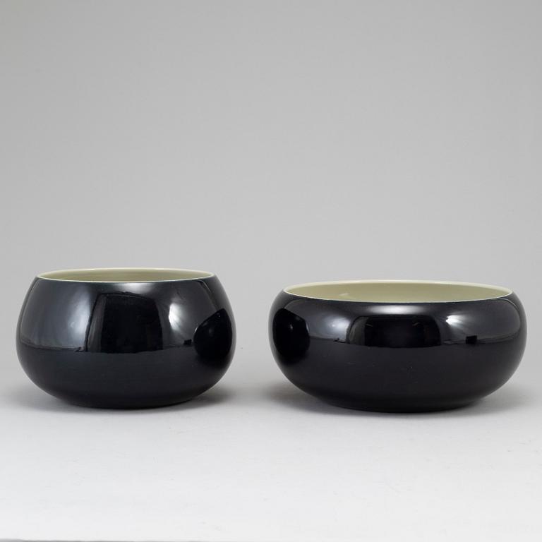 Two stoneware bowls, Rörstrand, Sweden, probably 1960's.