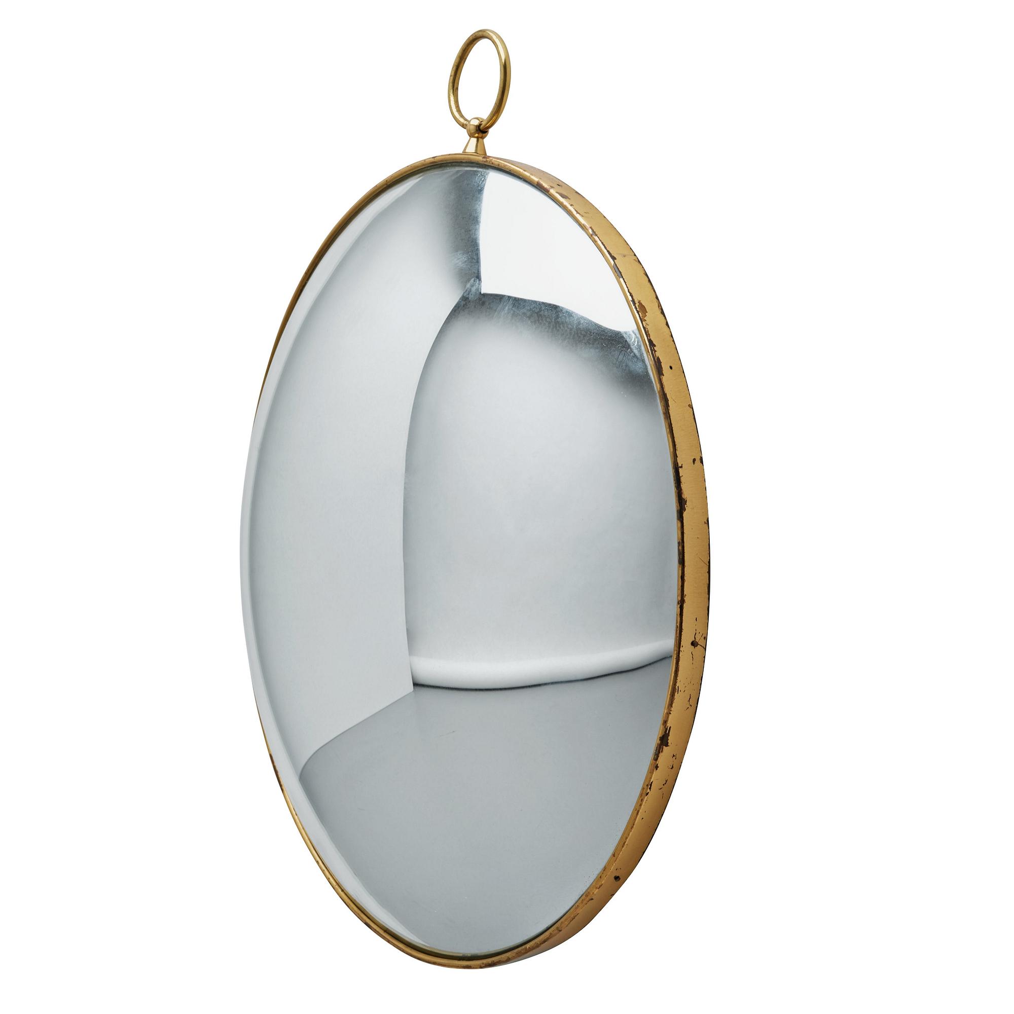 Piero Fornasetti, a brass mirror, Milan, Italy 1960's.