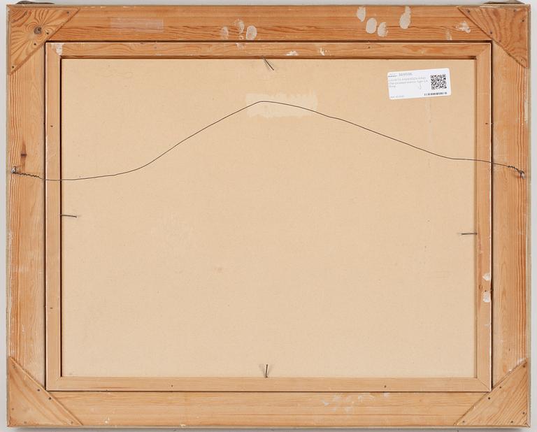 LAURITS ANDERSEN RING. Olja på papp-pannå. Sign LA Ring.