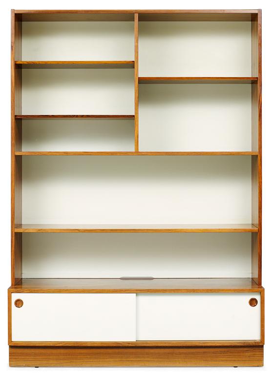 A Finn Juhl palisander and grey painted bookcase cabinet by Bovirke 1960's.