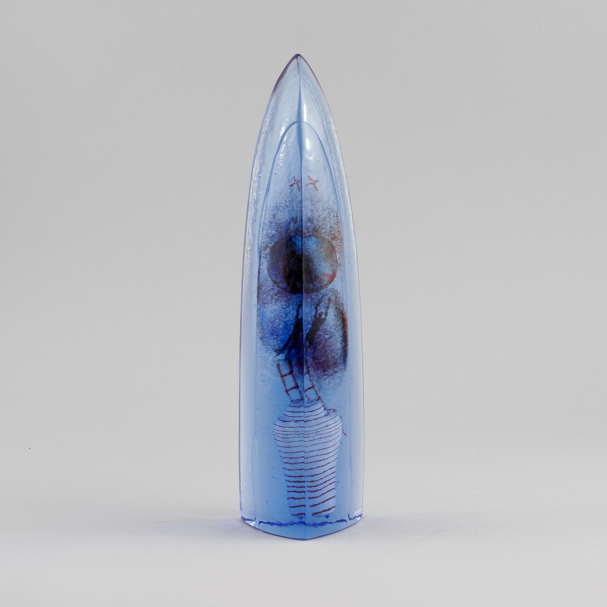 OBJEKT, glas, Bertil Vallien, Kosta Boda, sent 1900-tal.