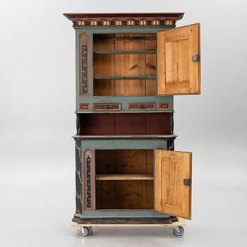 Corner cupboard, vernacular, Järvsö, circa 1800.