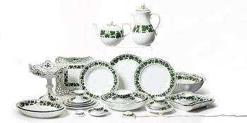 An 187-piece 'Weinlaub' porcelain dinner and coffee service, Meissen, Germany.
