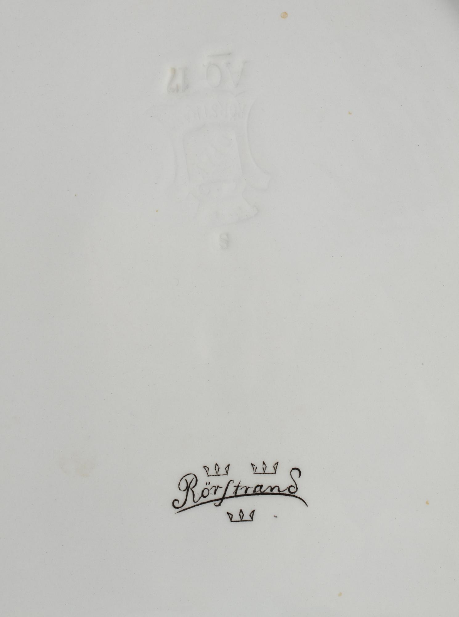 FAT, porslin, "Blåklint", Rörstrand, tidigt 1900-tal.